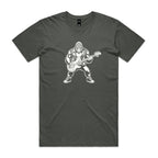 Gorilla Bass Player Men's AS Colour T-shirt Charcoal Mens T-shirt animal Music Printed In Australia