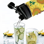 Sunflowers - Insulated Water Bottle with Dual-Use Lid (18oz) Insulated Water Bottle with Dual-Use Lid (18oz) Plants Printed Offshore