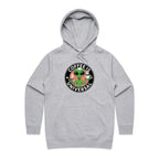 Coffee Is Universal, Alien - Womens Hoodie Grey Marle Womens Hoodie Coffee Printed In Australia Sci Fi