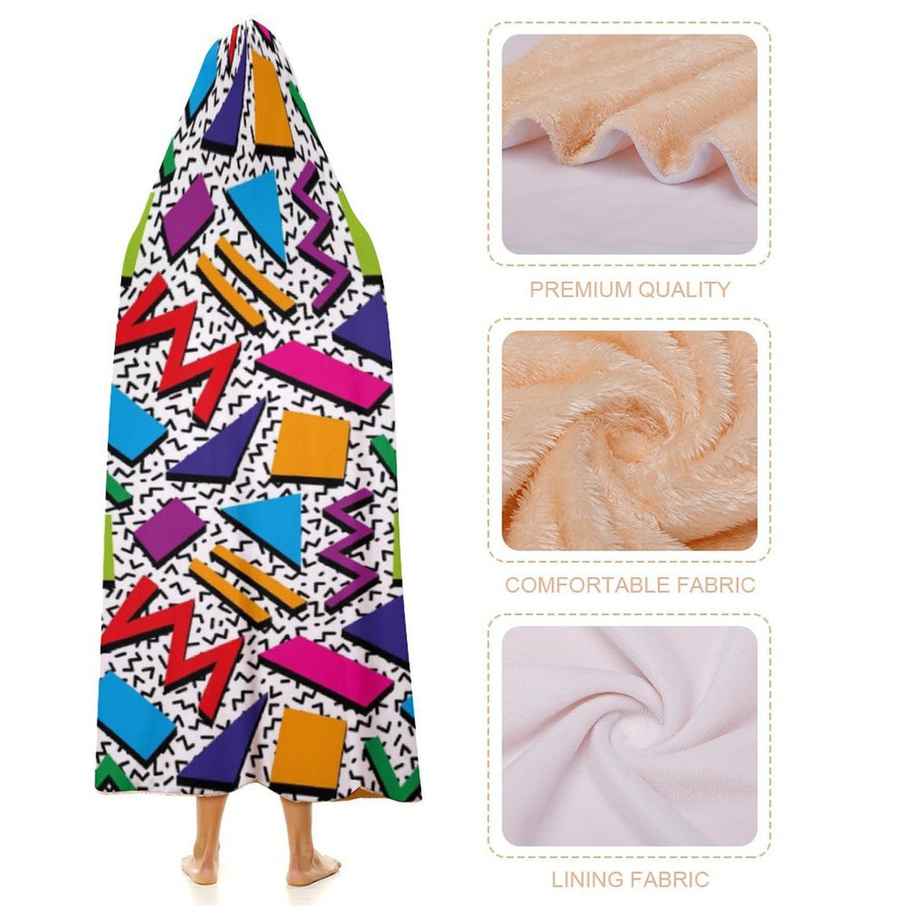 Graphic 80's Kids Hooded Blanket 100cm x 130cm