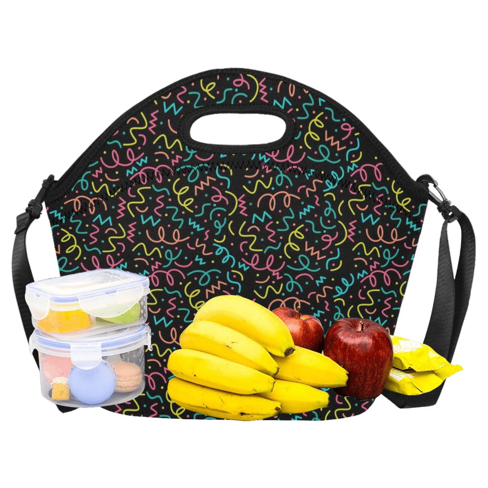 Squiggle Time - Neoprene Lunch Bag Neoprene Lunch Bag Printed Offshore