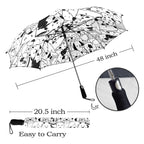 Black And White Dogs - Semi-Automatic Foldable Umbrella (Model U12) Semi-Automatic Foldable Umbrella (U12)