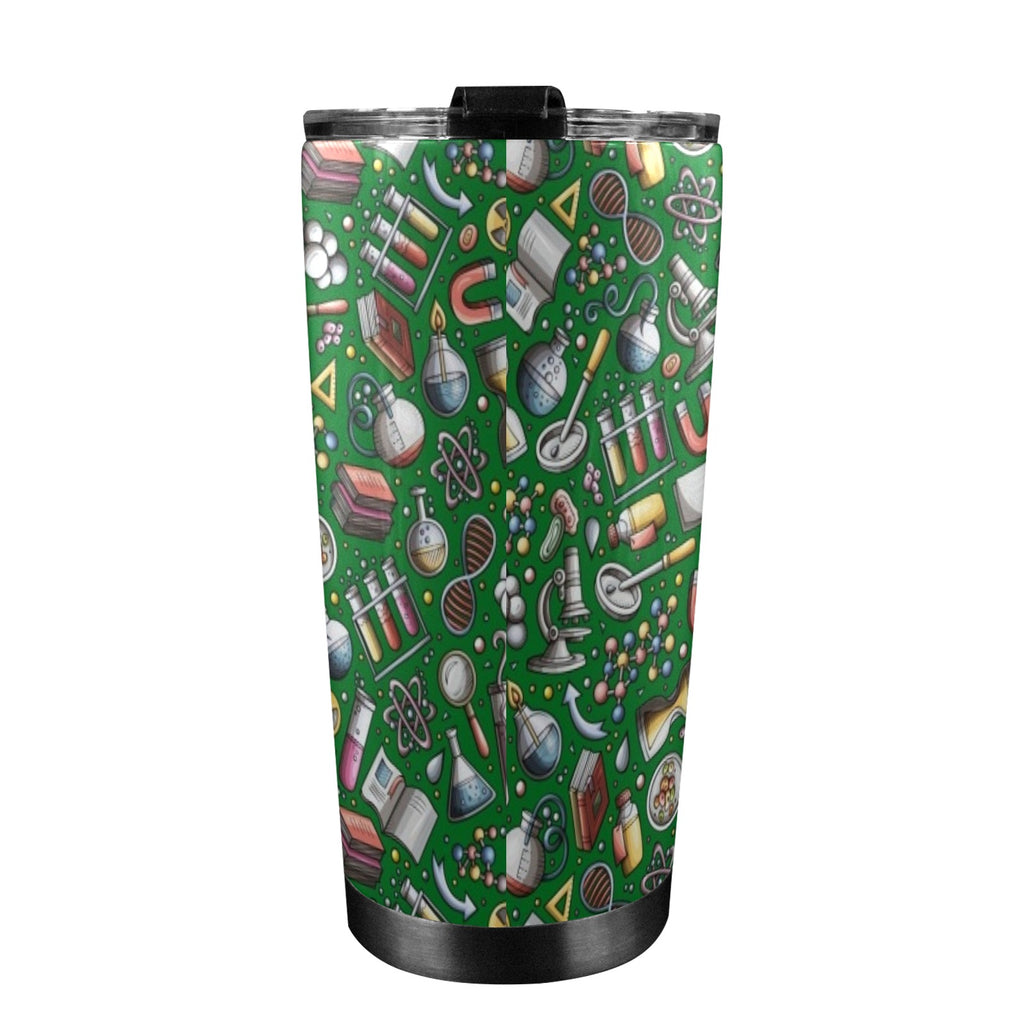 Science Love - 20oz Mobile Tumbler with Lid (Black Lock) 20oz Travel Mug Printed Offshore Science