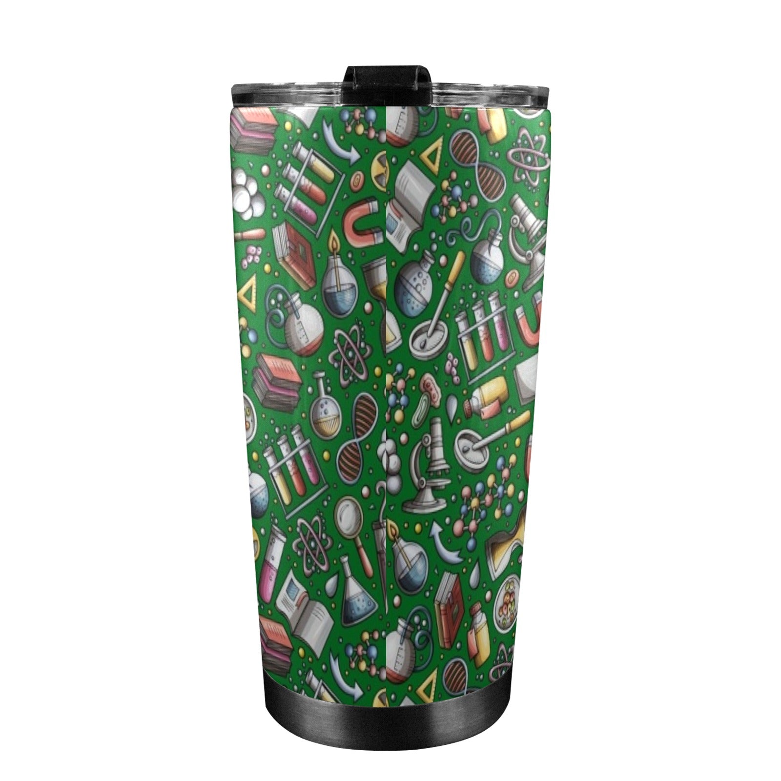 Science Love - 20oz Mobile Tumbler with Lid (Black Lock) 20oz Travel Mug Printed Offshore Science