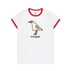 Triangull Geometry Seagull AS Colour Women's Ringer Tee