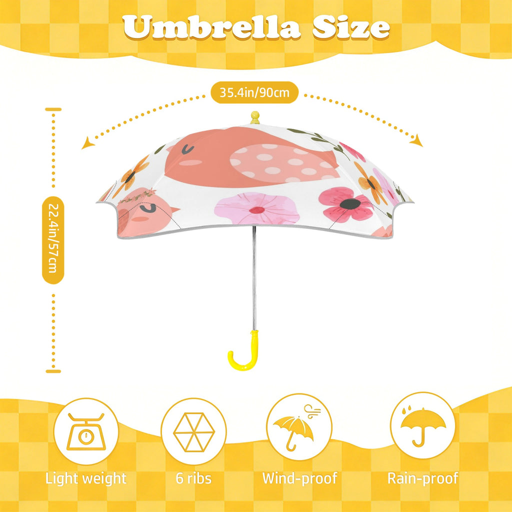 Lovely Birds Kids Safe Round Corner Umbrella Kids Safe Round Corner Umbrella animal Printed Offshore