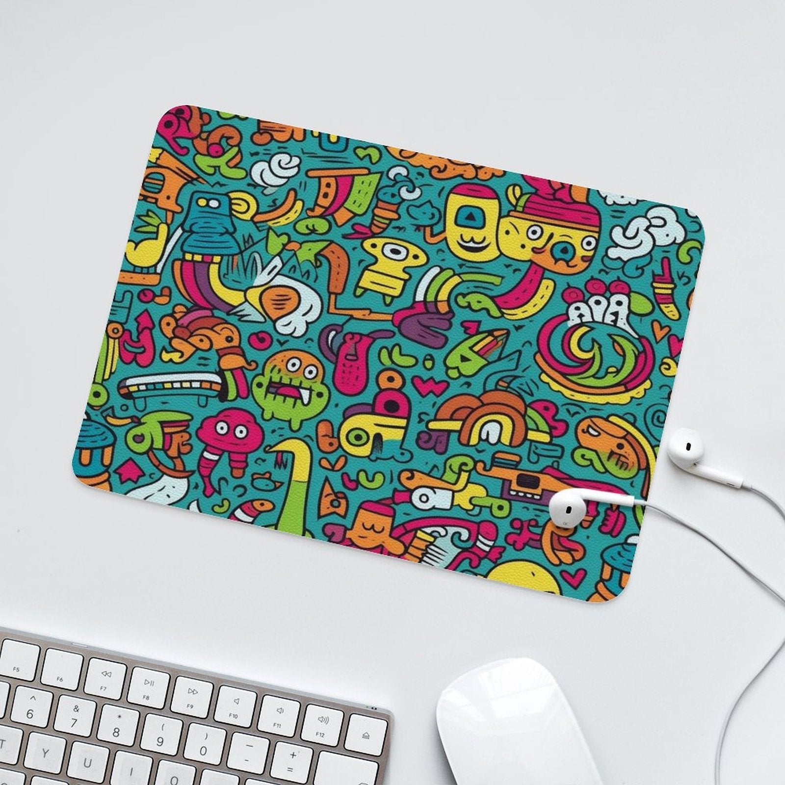 Crazy Creatures - Leather Mouse Pad Leather Mouse Pad Printed Offshore Sci Fi