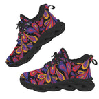 Paisley On Black Women's Twisted Sole Sneakers