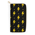 Yellow Lightning - PU Leather Wallet white 19.7x10.5cm Zippered Wallet / Purse Printed Offshore