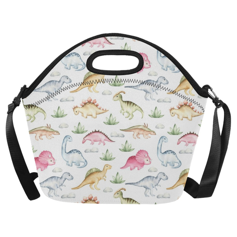 Dinosaur Garden - Neoprene Lunch Bag One Size Neoprene Lunch Bag Printed Offshore