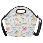 Dinosaur Garden - Neoprene Lunch Bag One Size Neoprene Lunch Bag Printed Offshore