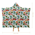 Surfing Safari Kids Hooded Blanket 100cm x 130cm