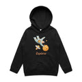 Explore, Astronaut, Space Kid's AS Colour Hoodie Black Kids Hoodie Printed In Australia