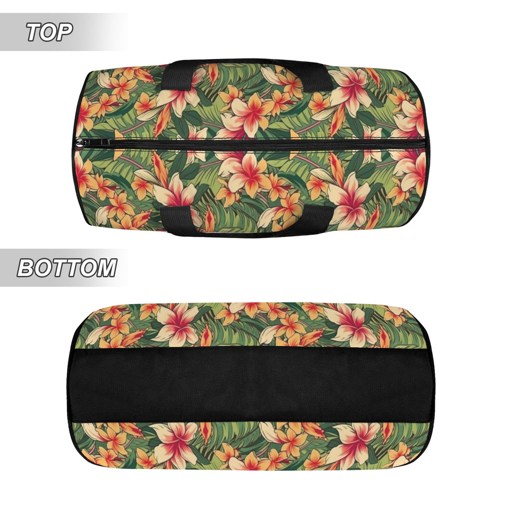Vintage Hawaiian Floral Duffle Bag Duffle Bag Printed Offshore
