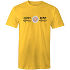 More Espresso Less Depresso - Mens T-Shirt Yellow Mens T-shirt Coffee Printed In Australia