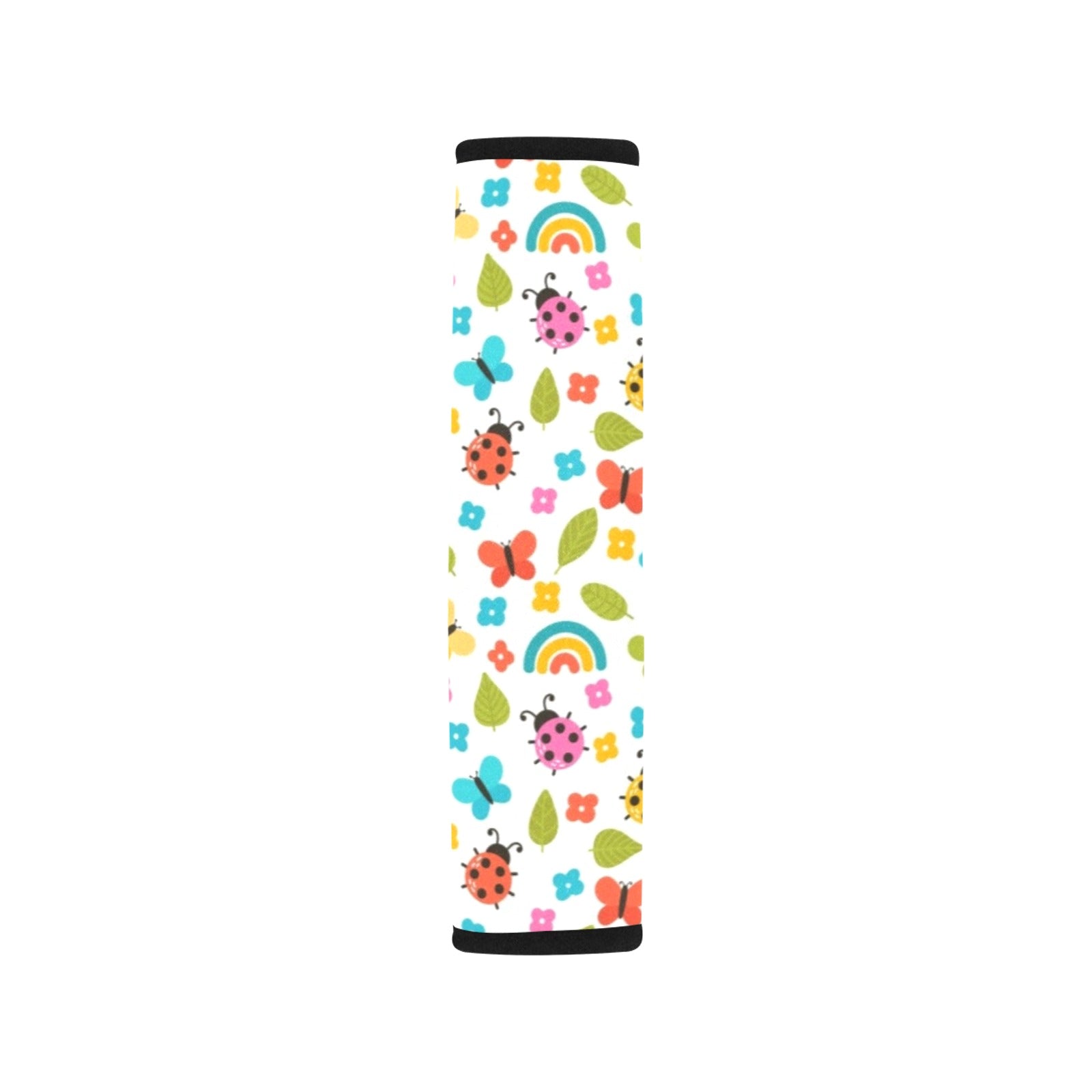 Ladybugs And Rainbows Car Seat Belt Cover 7''x10'' (Pack of 2) Car Seat Belt Cover 7x10 (Pack of 2) animal Printed Offshore