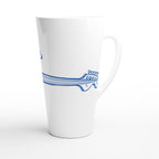 Guitar - White Latte 17oz Ceramic Mug Latte Mug Globally Fulfilled Music