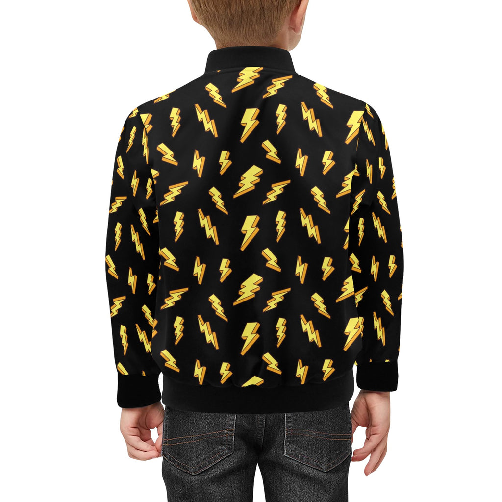Lightning Bolts Kids Bomber Jacket Kids Bomber Jacket comic Printed Offshore