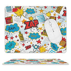 Comic Book Zap Leather Mouse Pad white One size Leather Mouse Pad comic Printed Offshore