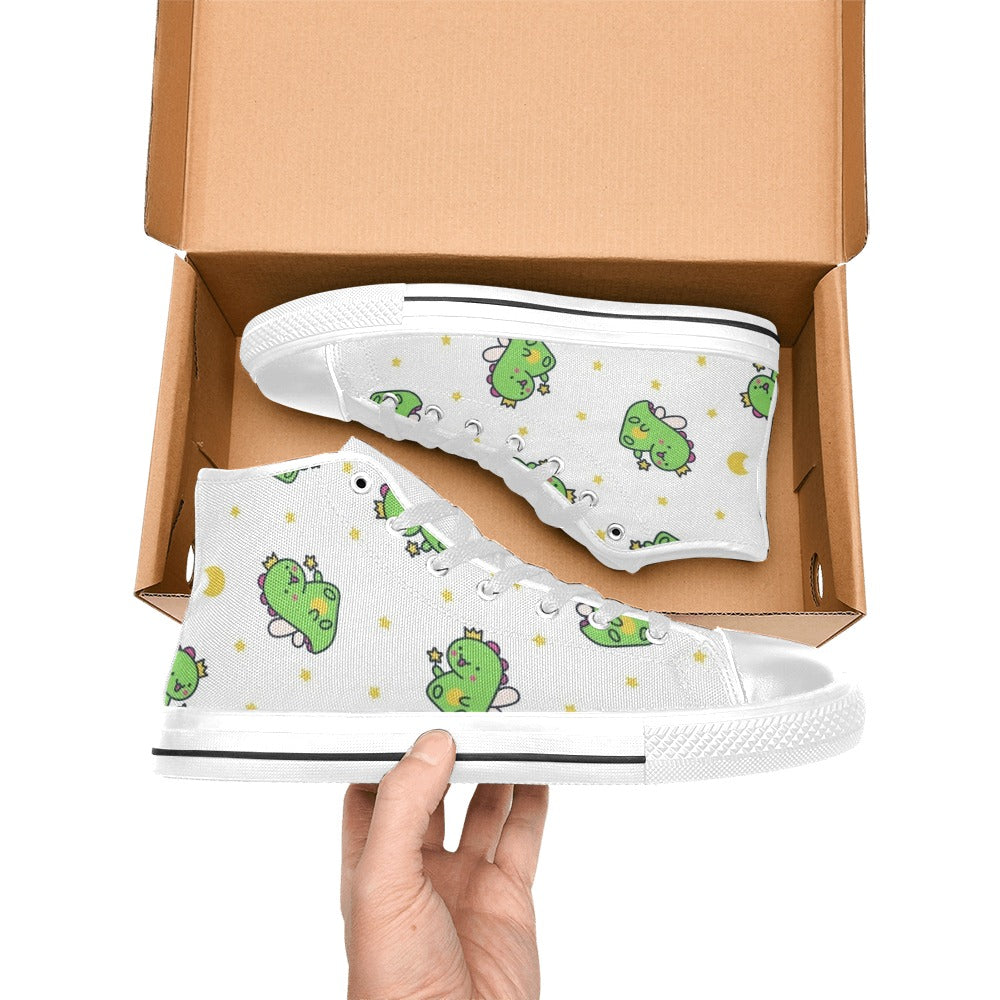 Dinosaur Fairy Women's High Top Canvas Shoes Womens Classic High Top Shoes Printed Offshore