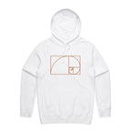 Fibonacci - Mens Hoodie White Mens Hoodie Maths Printed In Australia Science