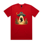 Black Cat Alien UFO Abduction Men's AS Colour T-shirt