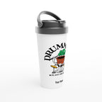 Personalised - Drummers - White 15oz Stainless Steel Travel Mug Personalised Travel Mug Globally Fulfilled retro