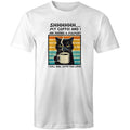 Shhh, My Coffee And I Are Having A Moment, Cat Men's AS Colour T-Shirt White Mens T-shirt animal Coffee Printed In Australia