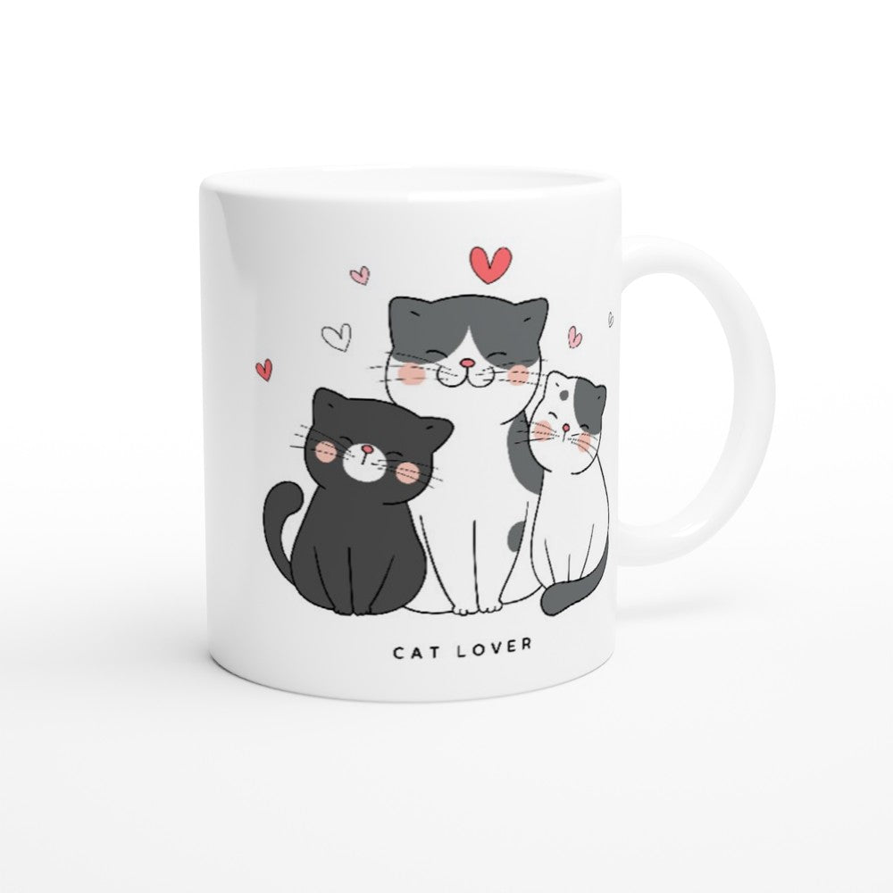 Cat Lover - White 11oz Ceramic Mug White 11oz Mug animal Globally Fulfilled