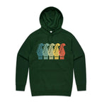 Vintage Guitar Headstock - Mens Hoodie Forest Green Mens Hoodie Music Printed In Australia
