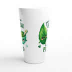 You're The Basil To My Pesto, Valentine - White Latte 17oz Ceramic Mug Latte Mug Food Globally Fulfilled Love