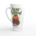Just Chilling, Take It Easy White Latte 17oz Ceramic Mug Default Title Latte Mug animal Globally Fulfilled