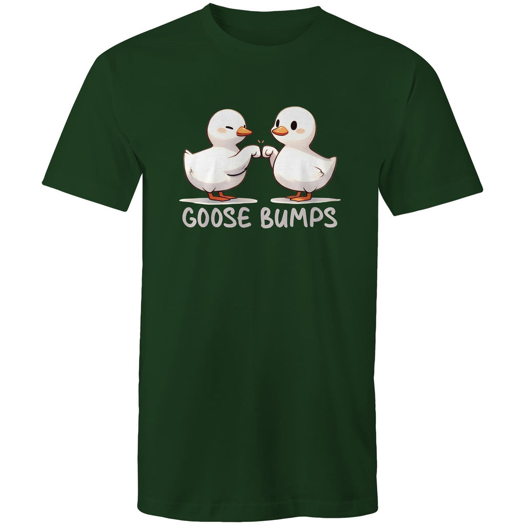 Goose Bumps - Mens T-Shirt Forest Green Mens T-shirt animal Printed In Australia