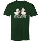 Goose Bumps - Mens T-Shirt Forest Green Mens T-shirt animal Printed In Australia