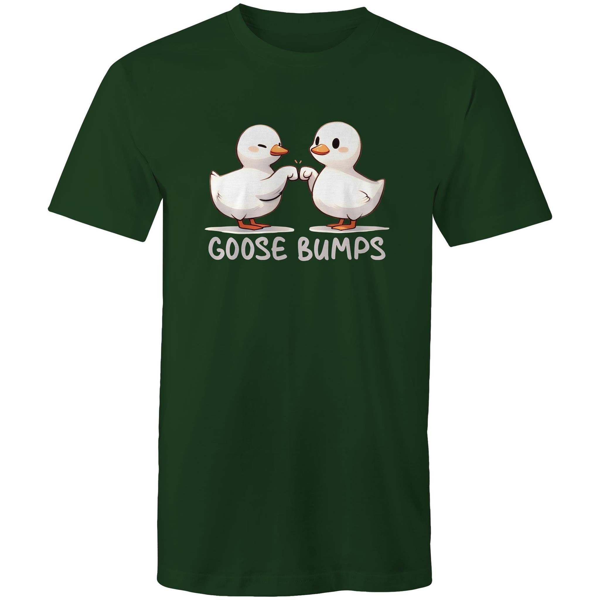 Goose Bumps - Mens T-Shirt Forest Green Mens T-shirt animal Printed In Australia