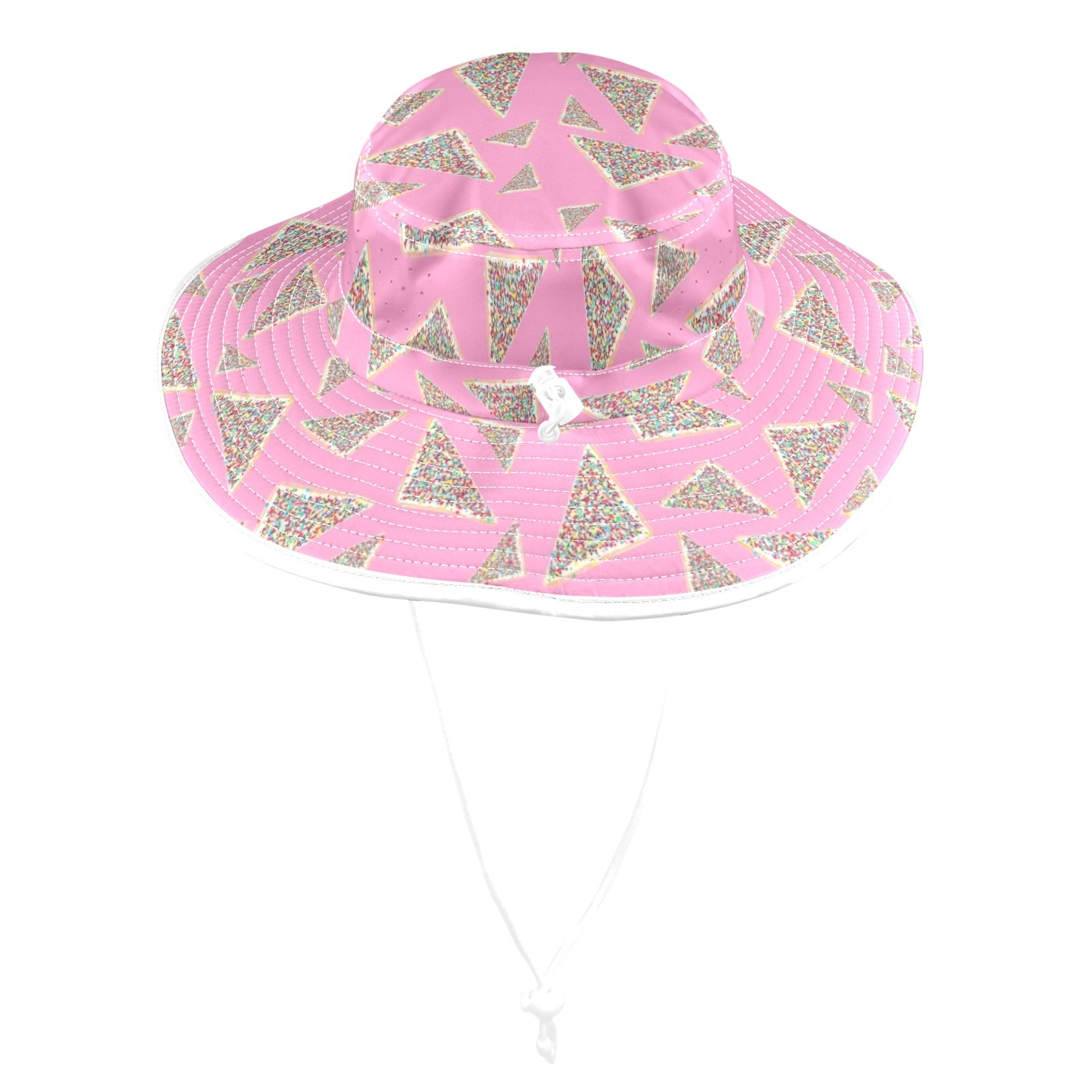 Fairy Bread On Pink Wide Brim Bucket Hat Wide Brim Bucket Hat Food Printed Offshore