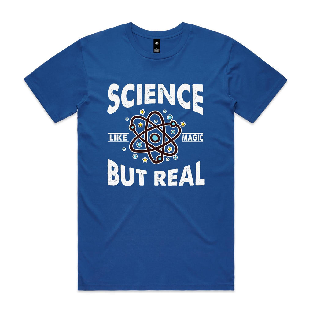 Science, It's Like Magic But Real Men's AS Colour T-shirt Bright Royal Mens T-shirt Printed In Australia Science