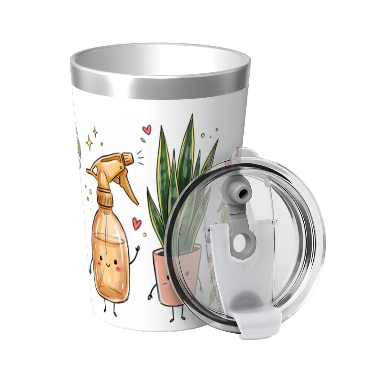 Plant Lover Small Stainless Steel Travel Mug Cup 12oz/350ml