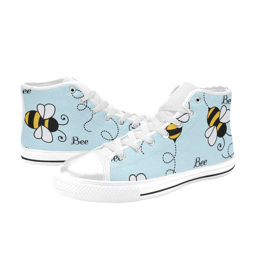Bumble Bee - Kids High Top Canvas Shoes