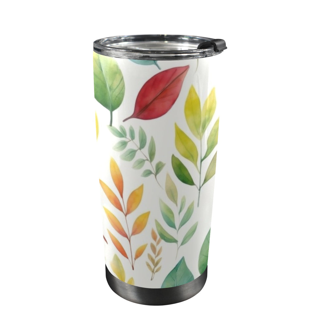 Autumn Leaves - 20oz Mobile Tumbler with Lid (Black Lock) One Size 20oz Travel Mug Plants Printed Offshore