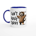 Personalise - Can't Adult Today - 11oz Ceramic Mug Ceramic Blue Personalised 11oz Mug animal Globally Fulfilled