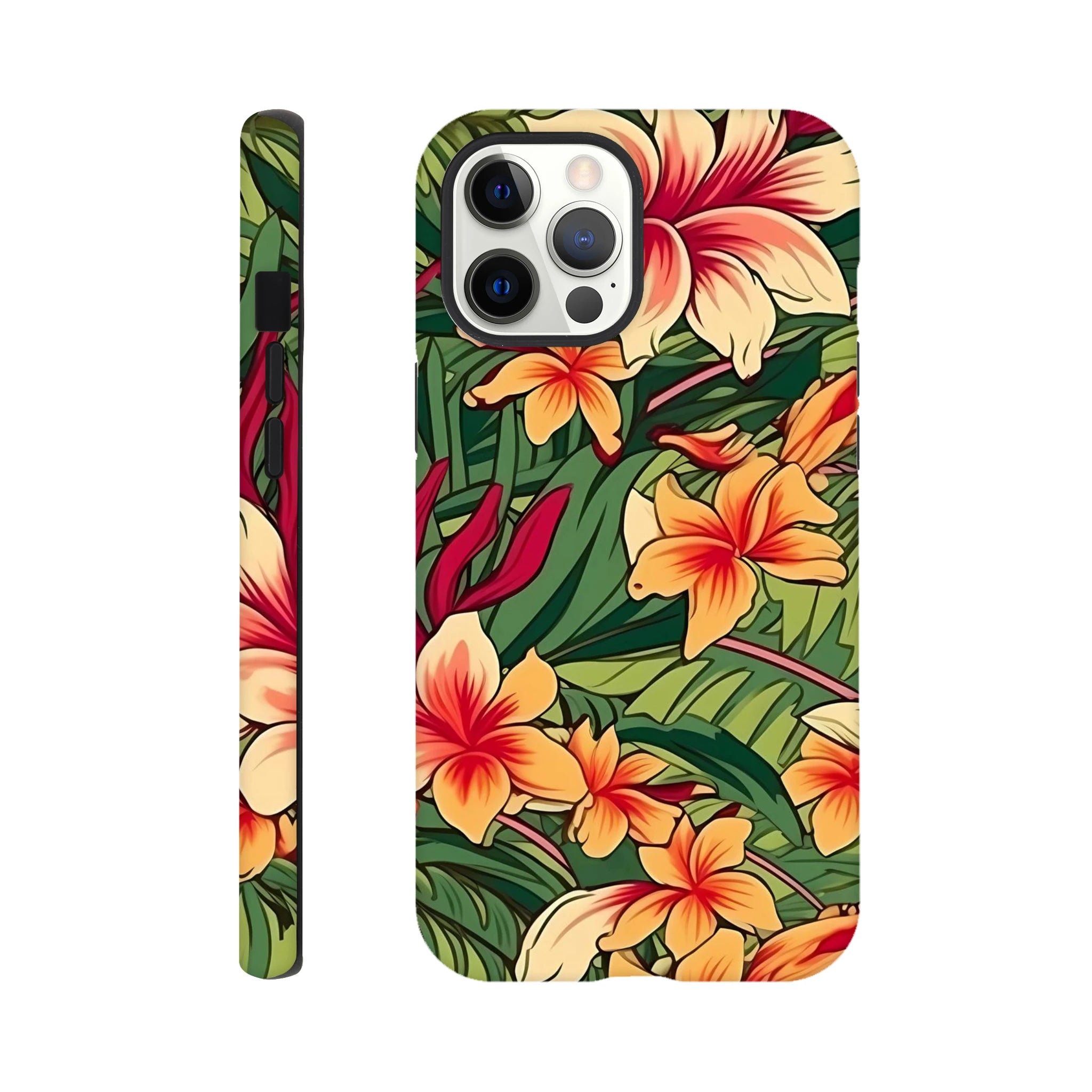 Vintage Hawaiian Floral - Apple iPhone Tough case iPhone 12 Pro Max iPhone Tough Case Globally Fulfilled Plants Surf