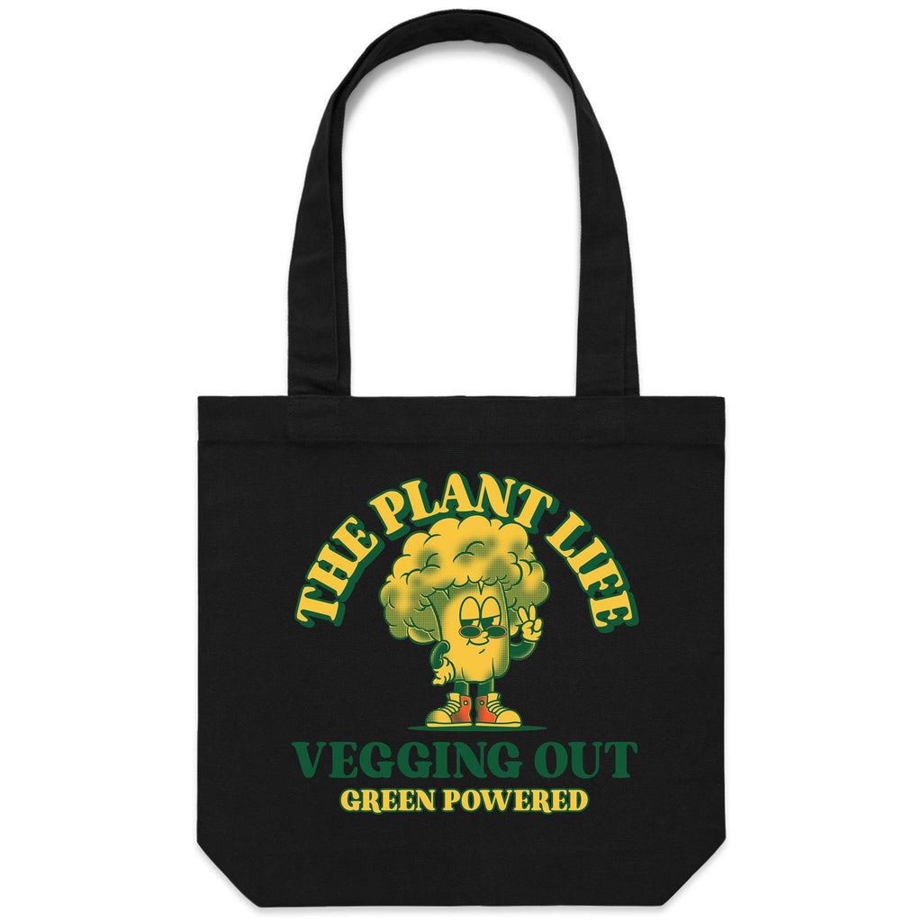 The Plant Life - Canvas Tote Bag Black One Size Tote Bag Printed In Australia