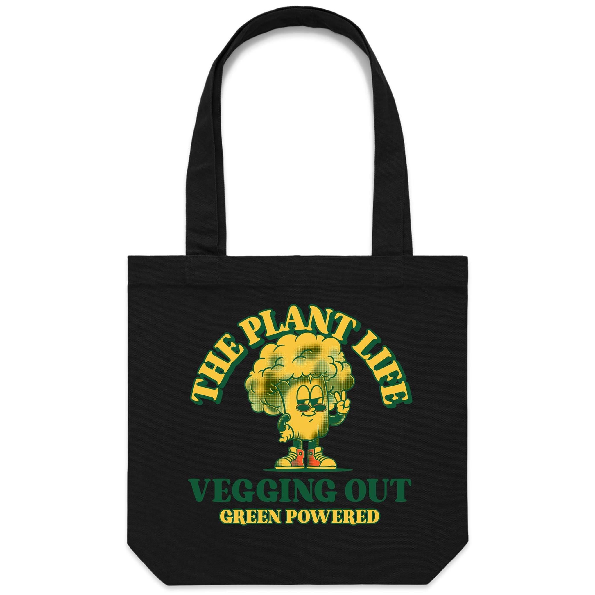 The Plant Life - Canvas Tote Bag Black One Size Tote Bag Printed In Australia