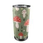 Toadstools - 20oz Mobile Tumbler with Lid (Black Lock) One Size 20oz Travel Mug Printed Offshore
