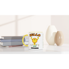 Personalised - Hello Sunshine - White 11oz Ceramic Mug with Colour Inside Personalised 11oz Mug customise Globally Fulfilled personalise Retro Summer