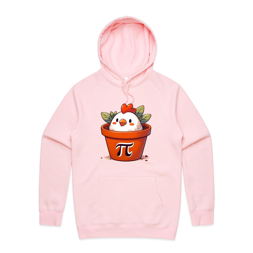 Chicken Pot Pi - Mens Hoodie Pink Mens Hoodie animal Food Maths Printed In Australia