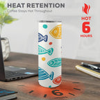 Fish 20oz Tall Skinny Tumbler with Lid and Straw