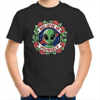 Believe In Yourself, Alien - Kids Youth T-shirt Black Kids Youth T-shirt Motivation Positivity Printed In Australia Sci Fi