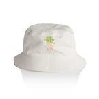 Here For The Food - AS Colour Bucket Hat Ecru One Size As Colour Bucket Hat Food Printed In Australia